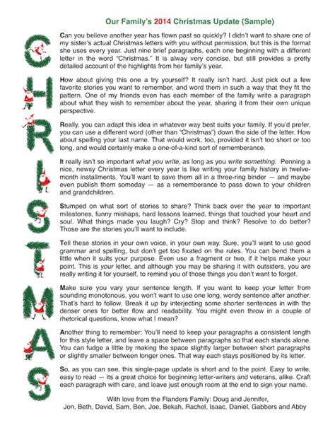 christmas letters patterns samples  templates  flanders