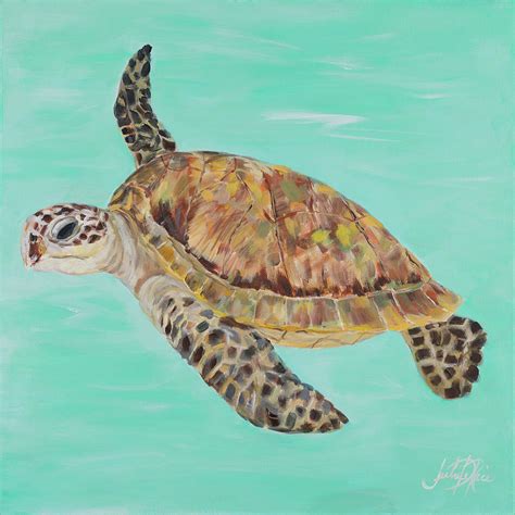 sea turtle ii painting  julie derice fine art america