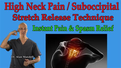 High Neck Pain Suboccipital Stretch Release Technique