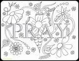Coloring Prayer Pages Praying Pray Bible Lds Adults Printable Color Adult Colouring Georgia Keeffe Child Sheets Children Kids Cards Doodle sketch template