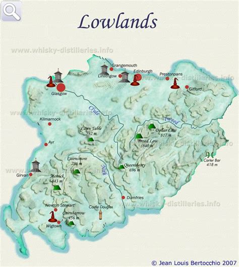 lowlands map scotland pinterest