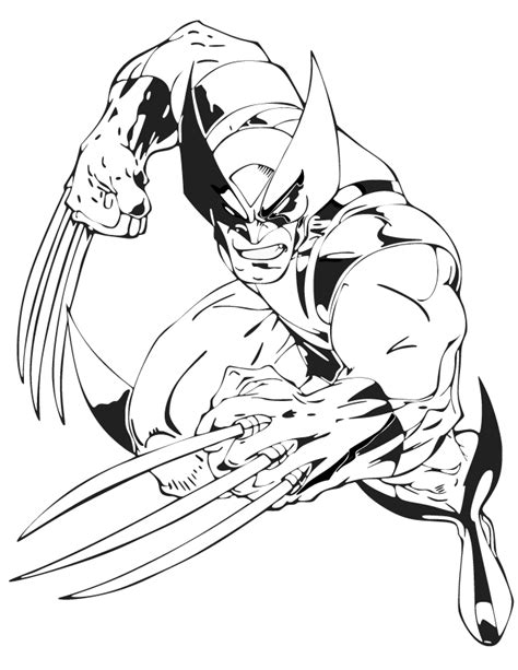 wolverine coloring pages    print