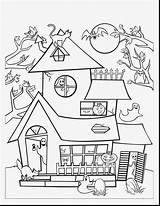 House Coloring Haunted Pages Halloween Color Getcolorings Printable sketch template