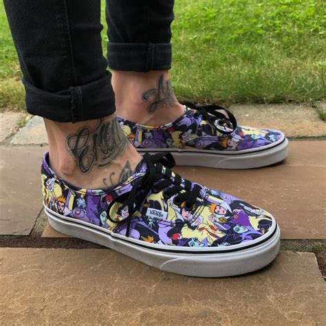 disney  vans authentic villains painted sneakers vans custom vans