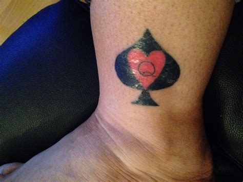 queen of spades hearts tattoo