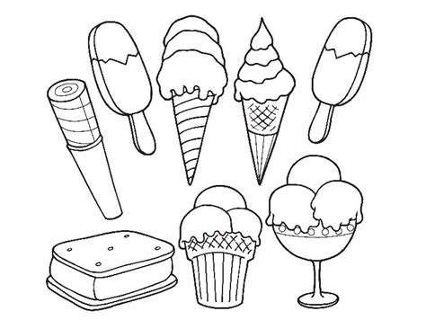 ice cream printable coloring pages