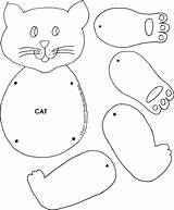 Cat Puppet Animal Crafts Cut Patterns Paper Printable Kids Puppets Felt Template Templates Animals Color Preschool Activities Make Outs Halloween sketch template