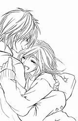 Drawing Couple Cute Sketch Anime Drawings Couples Hugging Coloring Pages Boy Deviantart Cuddling Getdrawings Colouring Choose Board sketch template