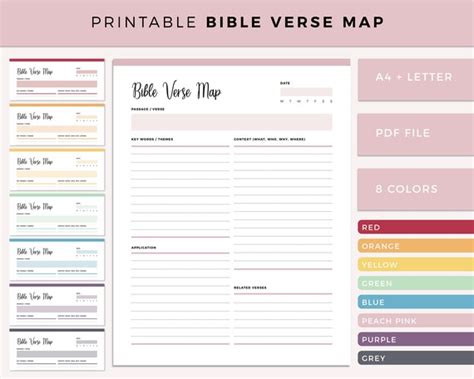 bible verse mapping printable bible verse mapping journal etsy