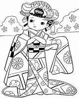 Colorir Japonesas Meninas Geisha Japonesa Kimono Riscos Muñecas Gueixa Japones Menininhas Bonecas álbumes Gueixas Nil Rabiscos sketch template