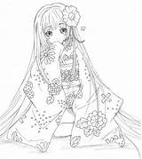 Coloring Princesses Princess Pages Japanese Therapy Manga Para Princesas Adult Disney Color Life Sheets Drawing Colorir Coloriages Lang Colouring Antistress sketch template