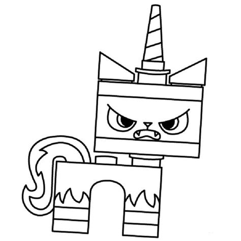 angry unikitty coloring page  printable coloring pages  kids