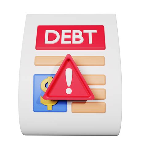rendering debt icon object  png