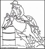 Horse Racing Barrel Coloring Pages Horses Color Print Printable Bucking Barrels Western Jumping Clipart Racer Cowboy Sheets Craft Cliparts Clip sketch template