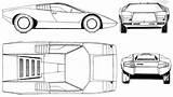 Countach Lamborghini Blueprints Prototype Car 1971 Coupe Drawing Library Clip Cliparts Choose Board Clipart sketch template