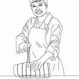 Coloring Pages Butcher Hellokids sketch template