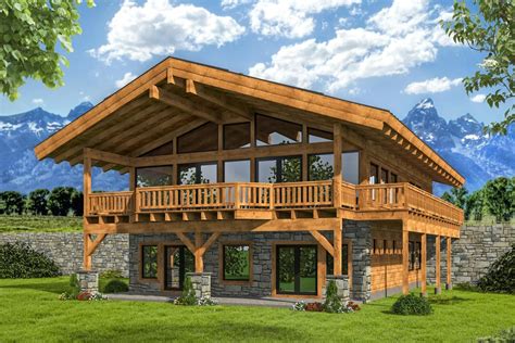plan gh  bed mountain home plan  vaulted ceiling log cabin house plans mountain