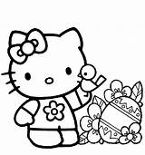 Kitty Hello Coloring Pages Printable Kids Color Colouring Print Printables Girls Book Easter Cute Bestcoloringpagesforkids Wallpaper Games Drawings Easy Spring sketch template