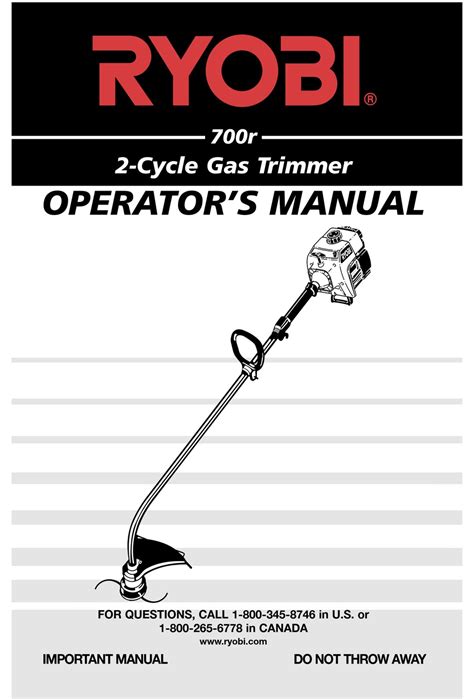 Ryobi 700r Operators Manual Pdf Download Manualslib