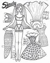 Doll Dolls Paper Barbie Coloring Printable Pages Rag Kids Stuff sketch template
