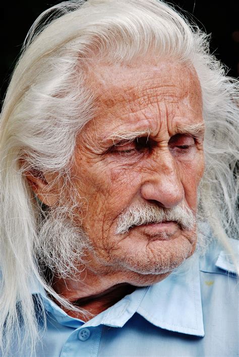 stock photo  elder elderly man face