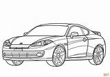 Hyundai Tiburon Coloring Coupe Pages Super Supercoloring Sports Colouring Printable Drawing Cars Cartoon Sheets Skip Main sketch template
