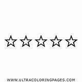 Estrelas Cinco Estrellas Cinque Pintar Ultracoloringpages Valutazione Estrellitas sketch template