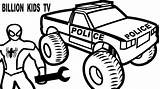 Monster Truck Coloring Police Spiderman Pages Car Printable Color Kids Man Spider Mutt Max Print Jam Trucks Getcolorings Awesome Getdrawings sketch template