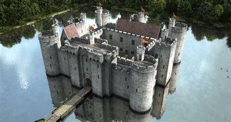 aerial view  castles google search bodiam castle castle aerial view