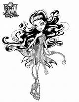 Monster High Coloring Pages Spectra Haunted Vondergeist Printable Hellokids Print Color Logo Girls Cat sketch template