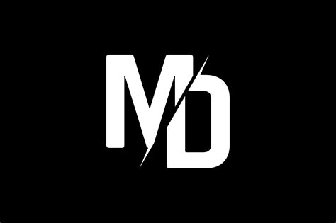 monogram md logo design graphic  greenlines studios creative fabrica