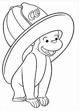 Curious George Coloring Pages Printable Birthday sketch template