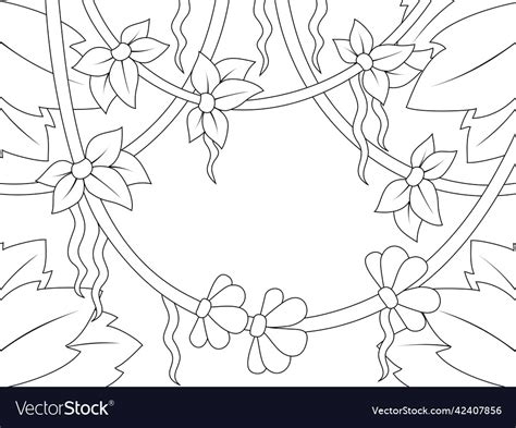 frame  vines exotic plants page royalty  vector