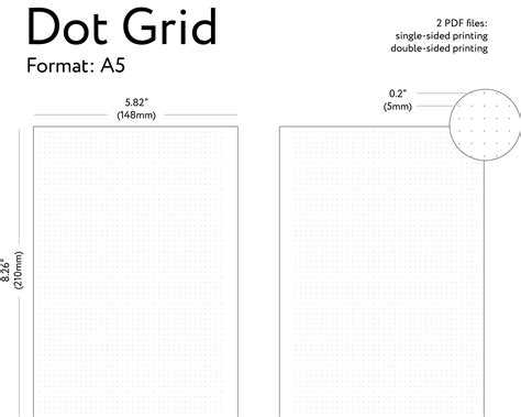 printable  dot grid paper  printable planner insert etsy