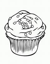Cupcake Coloring Pages Cupcakes Printable Cake Clipart Muffin Kids Sprinkles Drawing Book Print Line Colouring Cliparts Cute 8dca Color Cup sketch template