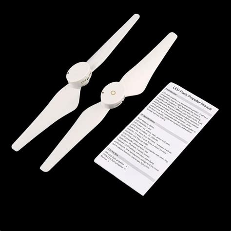 pair chargeable led drone propellers cw ccw blades  dji phantom  series