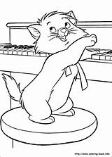 Aristocats Coloring Pages Getcolorings Color sketch template