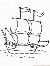 Ship Coloring Pages Printable Color Miscellaneous Boat Columbus Pirate Book Pirates Online sketch template