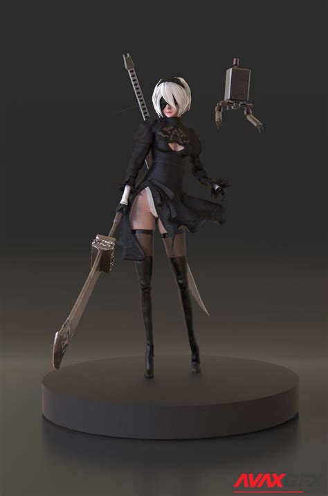 2b from nier automata 3d print all that you need in one place