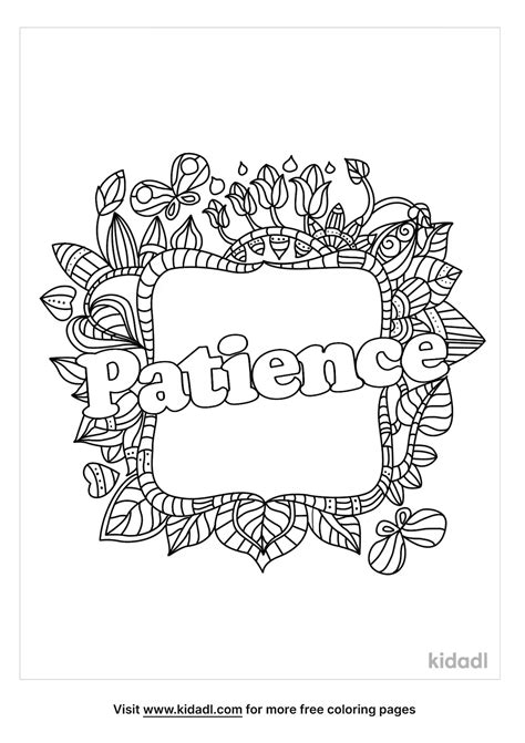 patience coloring page coloring page printables kidadl