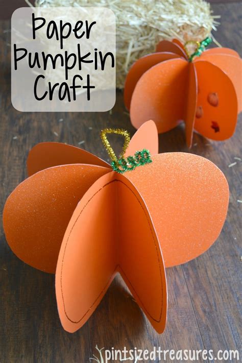 easy paper pumpkin craft pint sized treasures