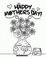 Coloring Flowers Pages Mothers Mommy Kids Printables Mother Colouring Wuppsy Tags Find sketch template