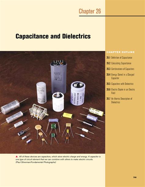 ch capacitence  dielectric   capacitance  dielectrics chapter outline
