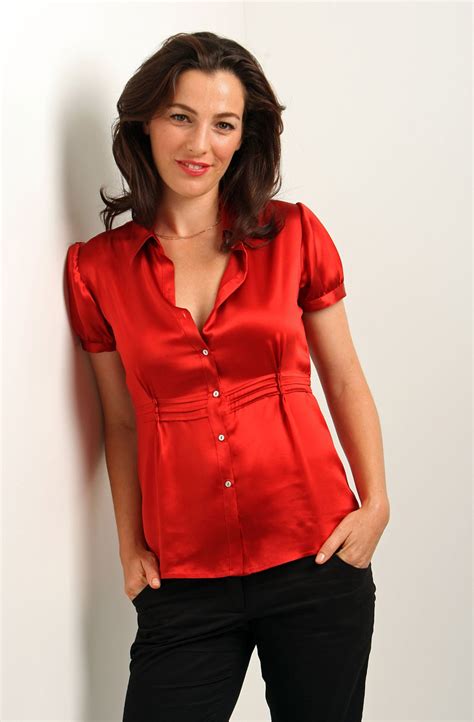 ladies in satin blouses ayelet zurer red satin blouse