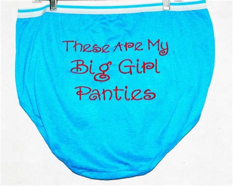 these are my big girl granny panties embroidered monogrammed ugly gag