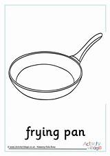 Colouring Pan Frying Pancake Pages Recipe Word Activityvillage Activity sketch template