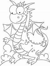 Dragon Coloring Pages Kids Printable Dragons Castle Templates Template Kind Looking Comparatively Colouring Color Book Princess Digi Stamps Crafts Print sketch template