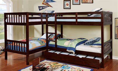 marquette  shaped quadruple twin bunk bed  furniture  america