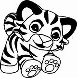 Tiger Coloring Pages Kids Baby Printable Colouring Color Print Cute Sheets Large Kid Easy Choose Board sketch template