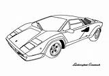 Coloring Kids Lamborghini Pages Printable Car Cars Countach Print Sports sketch template